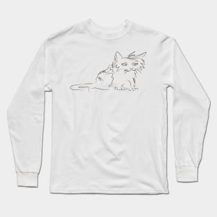 Kitten - outline Long Sleeve T-Shirt